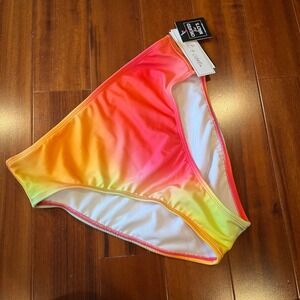 Ombre Orange Bikini Bottom Swim Sunset Yellow Gradient New Size Medium M